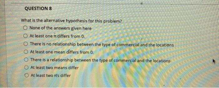 QUESTION 7 Questions 7.10 are based on the