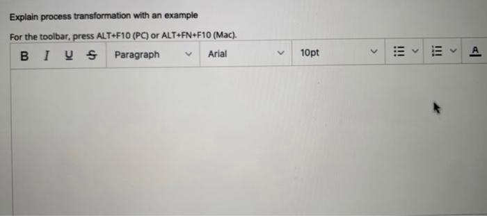 short answer please Explain process