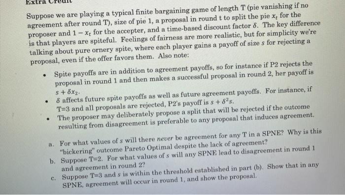 Extra Suppose we are playing a typical finite