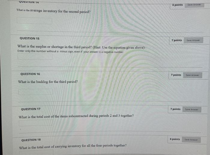 LENT #1: A production manager needs to develop a