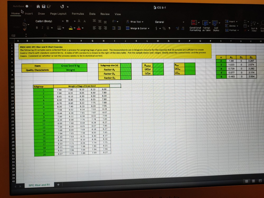 AutoSave Home Insert . Page Layout ICE 8-1 Draw