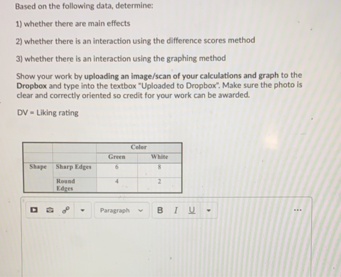 Based on the following data, determine: 1)