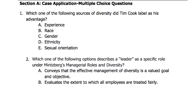 Read the case study and prepare the questions