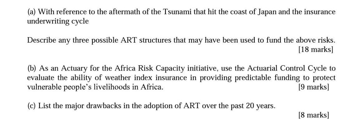 please help (a) With reference to the aftermath