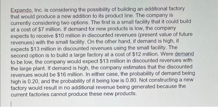 please answer a and b fast Expando, Inc. is