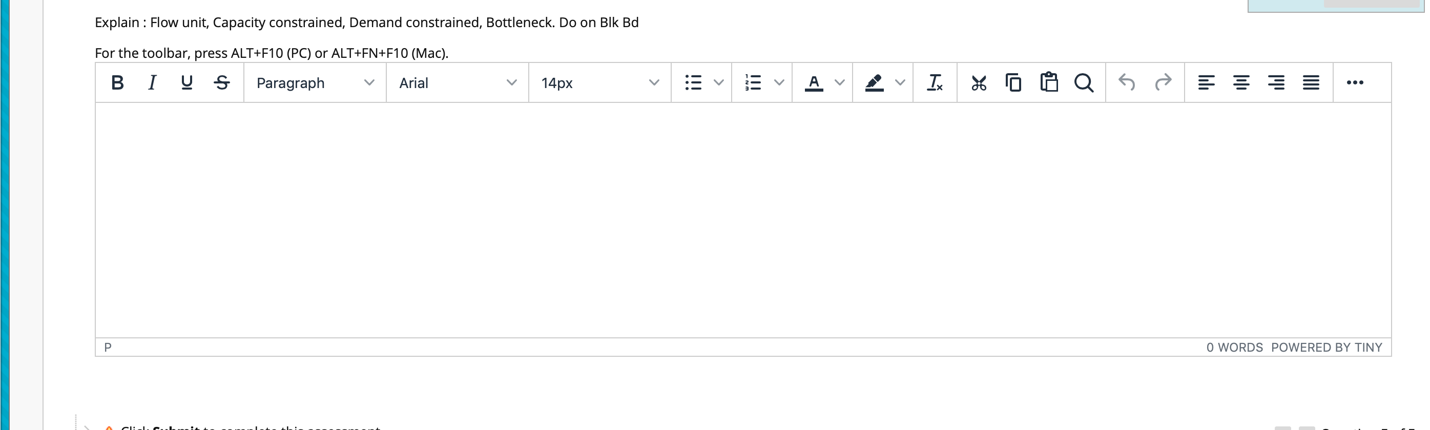 Explain : Flow unit, Capacity constrained, Demand