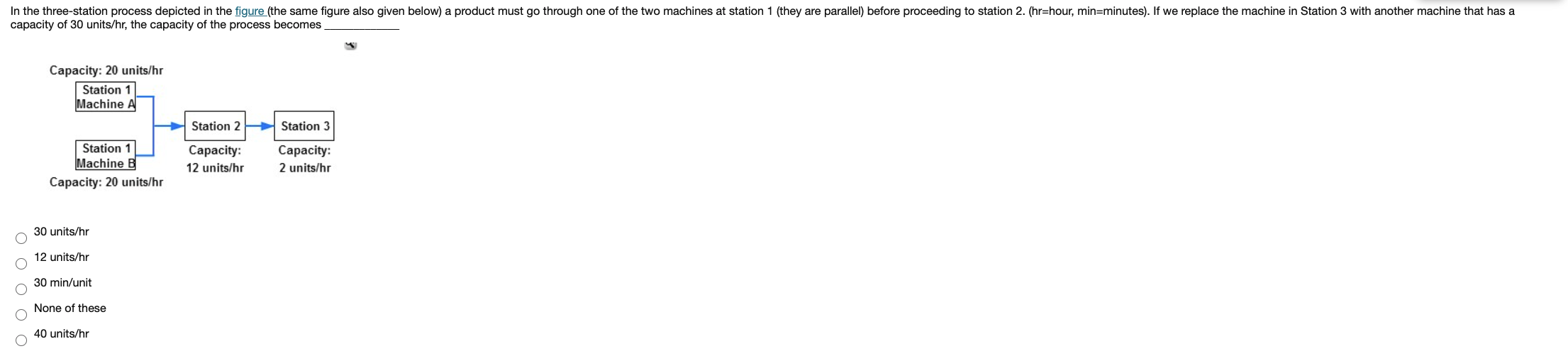 In the three-station process depicted in the