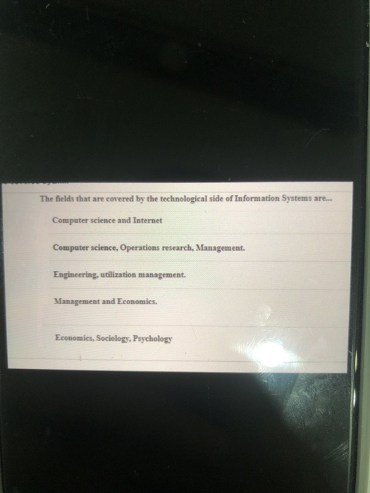 The fields that are covered by the technological