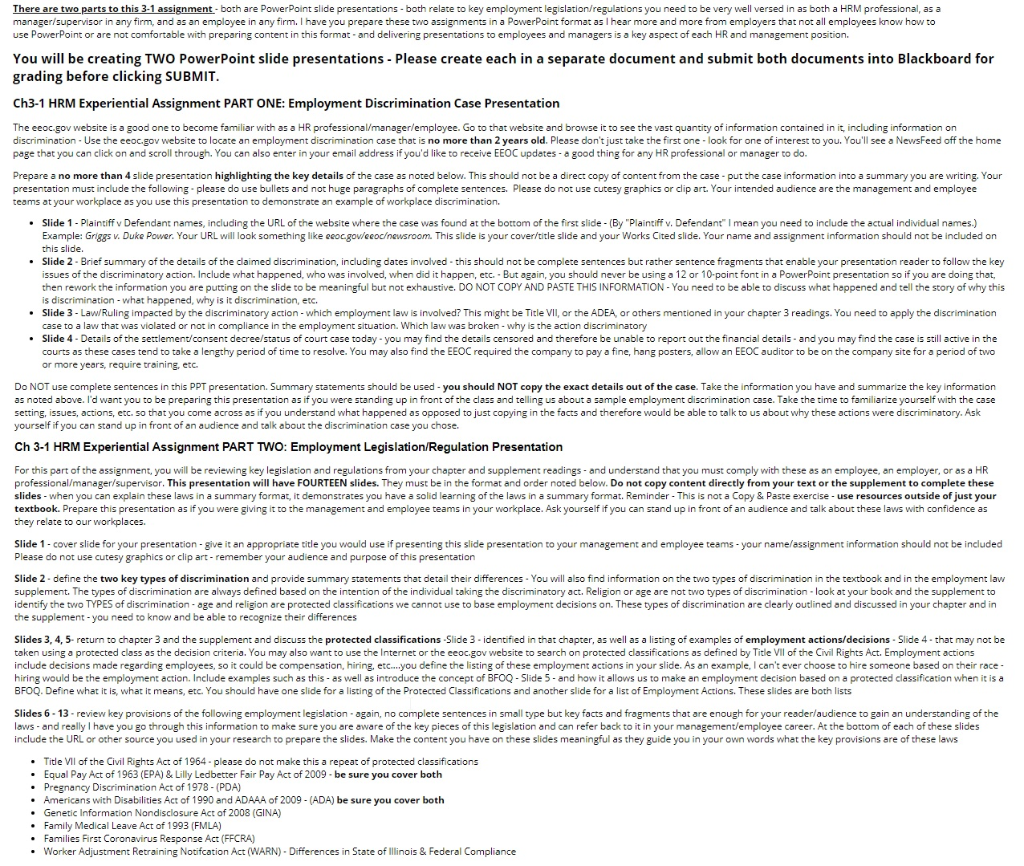 There are two parts to this 3-1 assignment - both