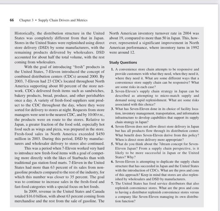 Chapter 3 . Supply Chain Drivers and Metrics 65