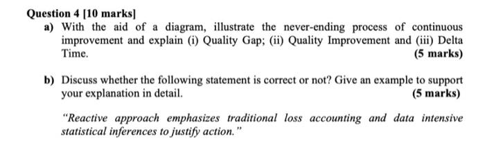 Question 4 [10 marks] a) With the aid of a