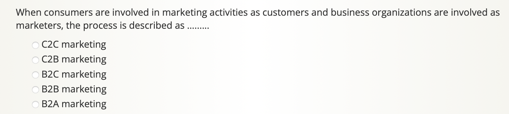 When consumers are involved in marketing