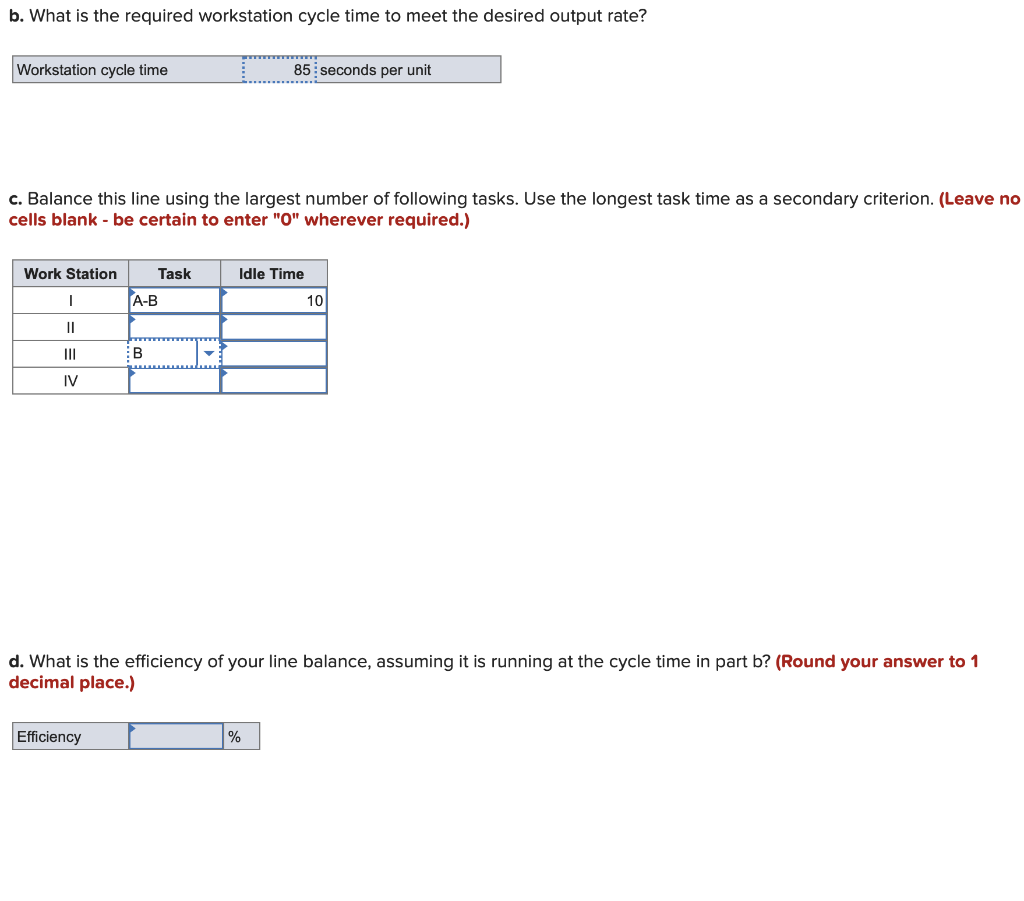 The desired daily output for an assembly line is