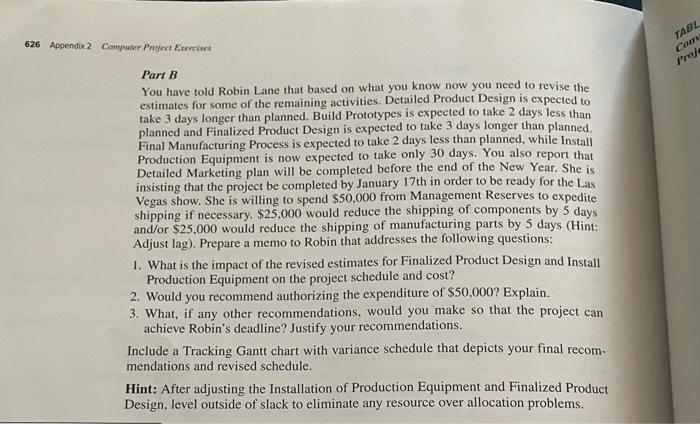 Answer all questions and create Gantt Chart Red