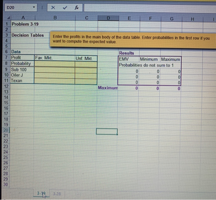 i need 3-19 in excel would be greatly helpful