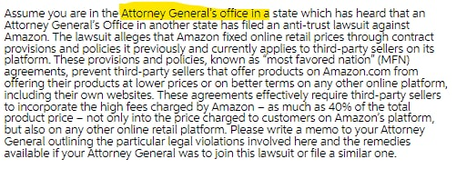 Assume you are in the Attorney General's office