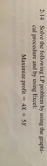 2-14 Solve the following LP problem by using the