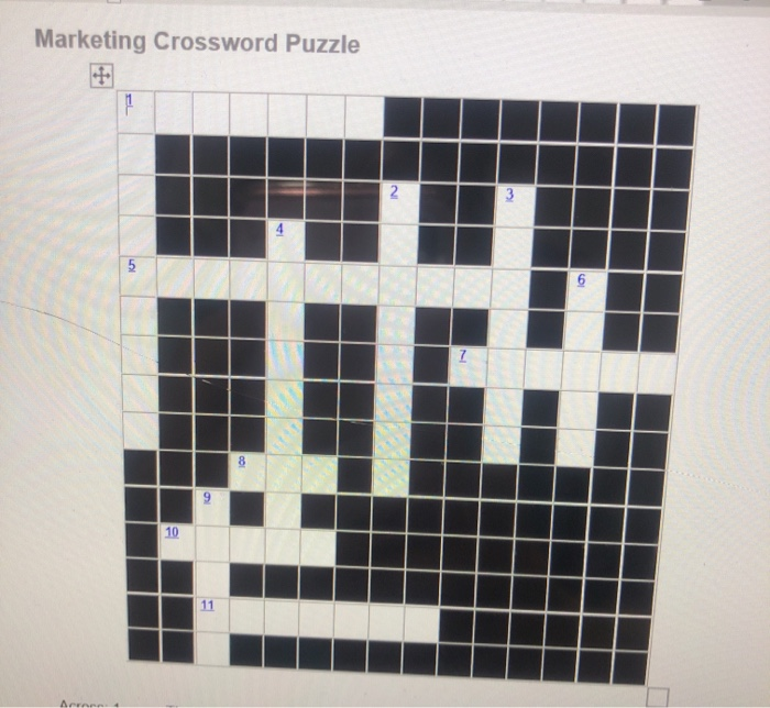 Marketing Crossword Puzzle Across: 1. Down: 1.