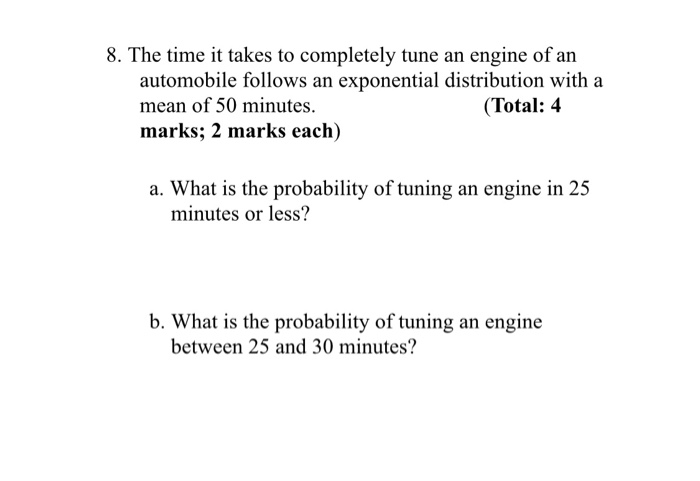 8. The time it takes to completely tune an engine