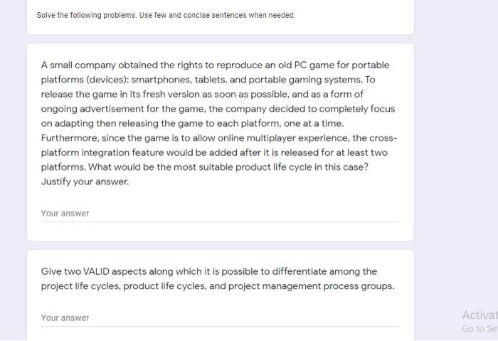 subject : project managment please I need answer