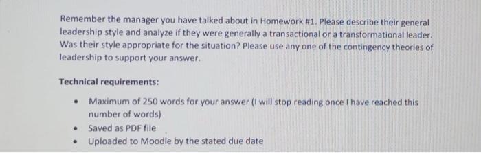 Remember the manager you have talked about in