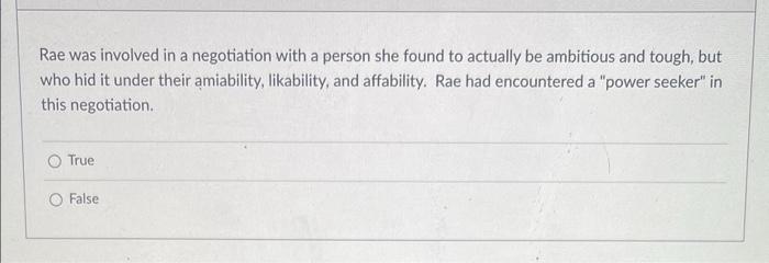 please answer them all :) Rae was involved in a