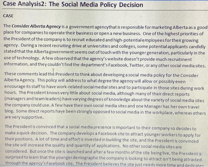 answer the question which asked in case study