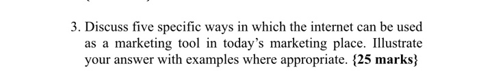 3. Discuss five specific ways in which the