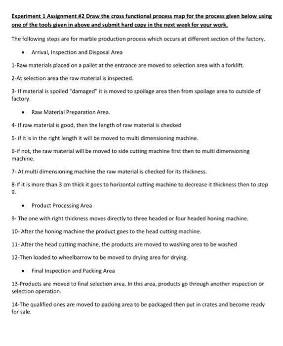 i neep a procec function map Experiment 1