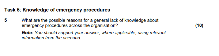 Kindly Answer Task 5 SCENARIO You are a shift