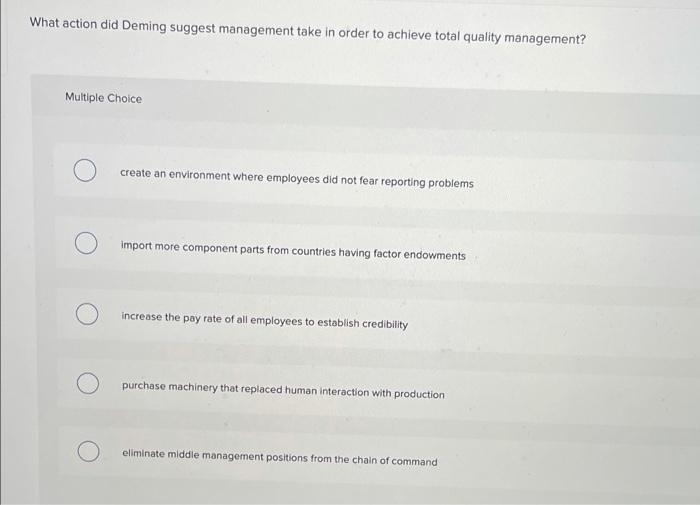 Which company is using the total quality