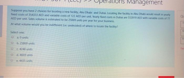 Opeldlions Management Suppose you have 2 choices