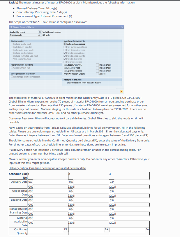 All dates in this task use the following date