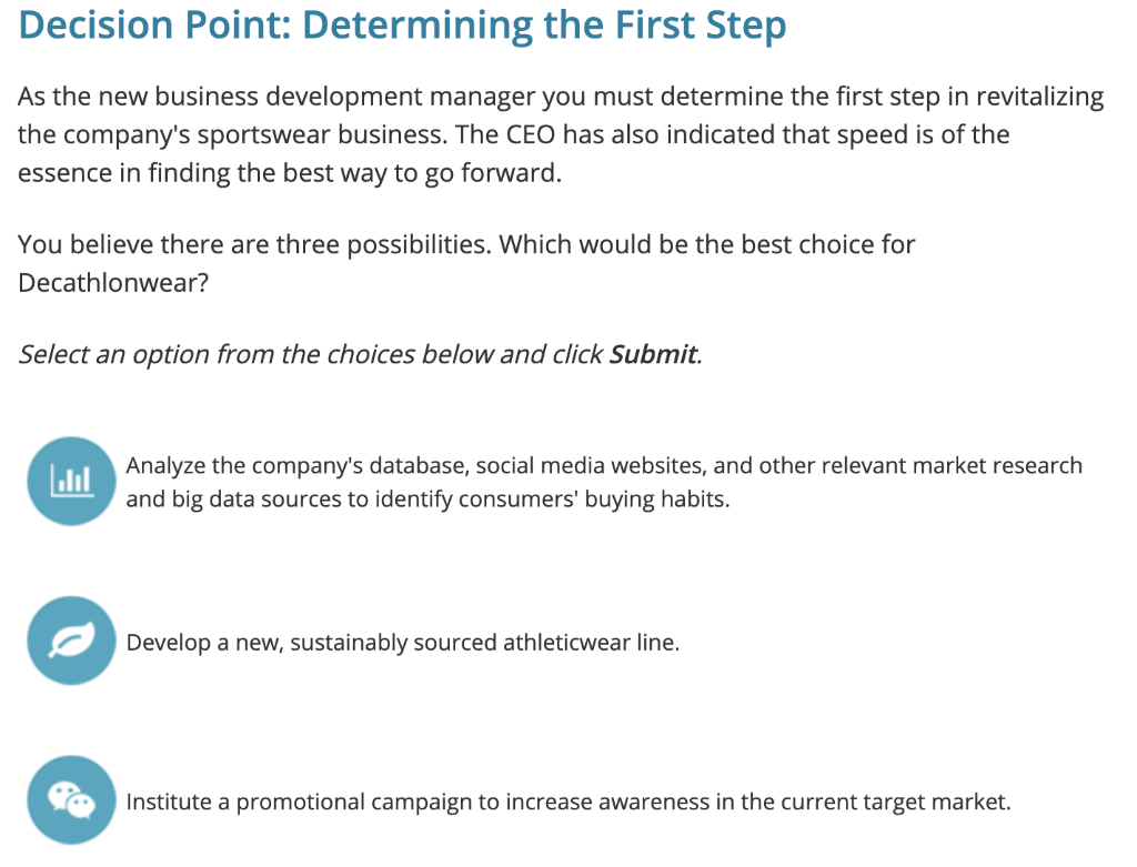 Decision Point: Determining the First Step As the