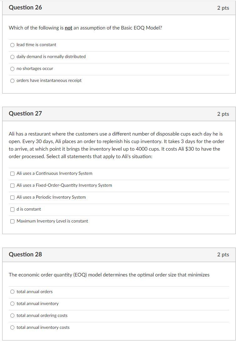 NO NEED TO ANSWER #28. Question 24 2 pts APP