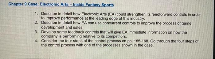 please help, thank you Chapter 9 Case: Electronic