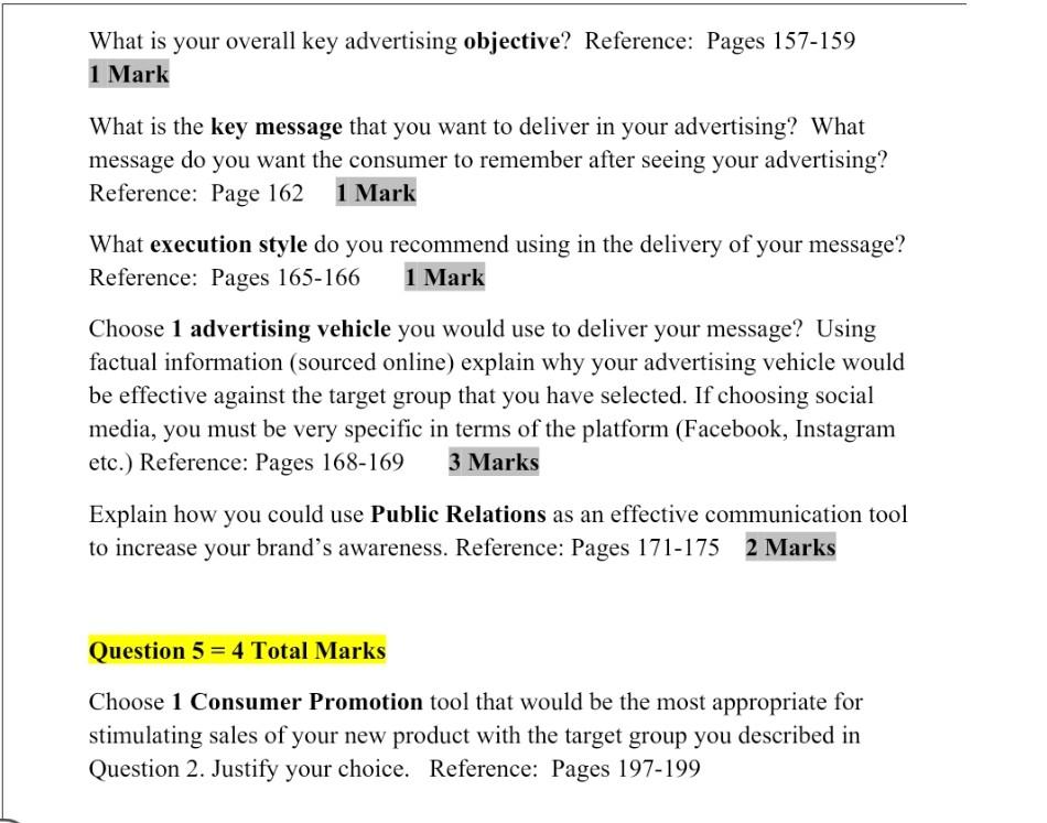 Question 1 = 3 Marks Develop an understanding of