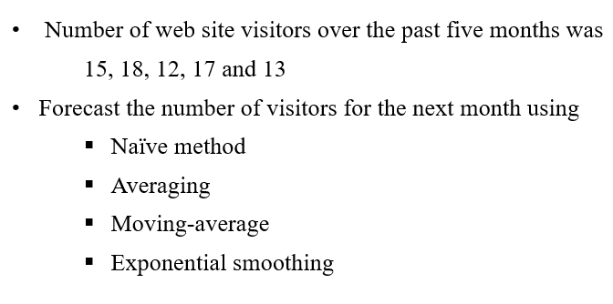 Number of web site visitors over the past five