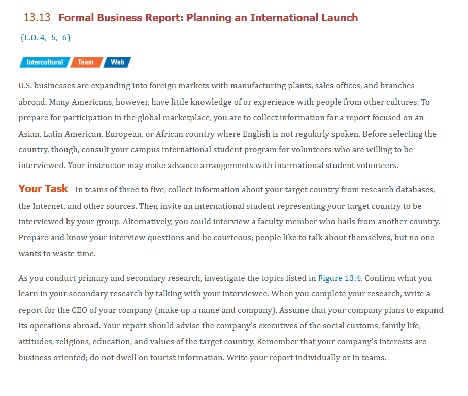 Please use the following information to write the