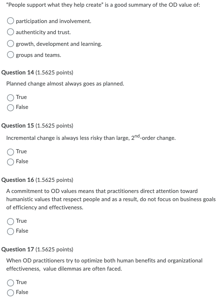 People support what they help create" is a good