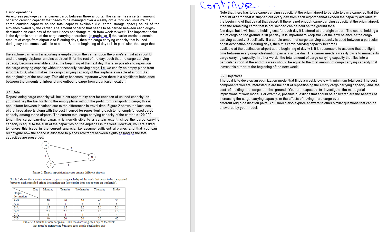 Focus on 3.2 continue. Cargo operations An