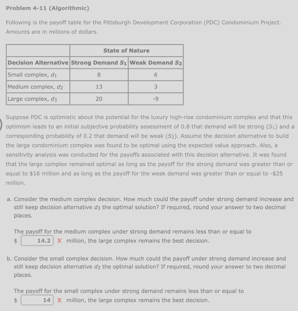 Problem 4-11 (Algorithmic) Following is the