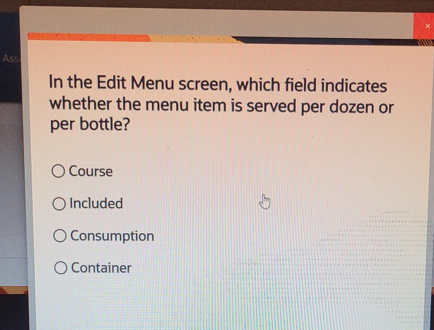 In the Edit Menu screen, which field indicates
