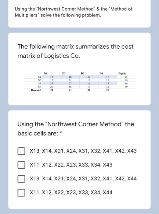 if you may help me with it Using the "Northwest