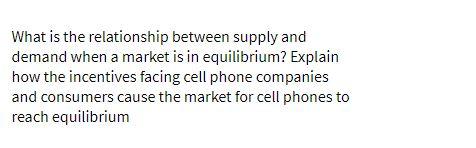 What is the relationship between supply and