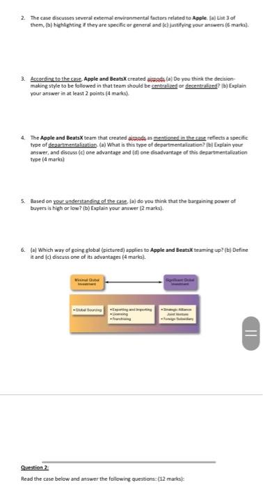 Question 1 : Please read the following case study