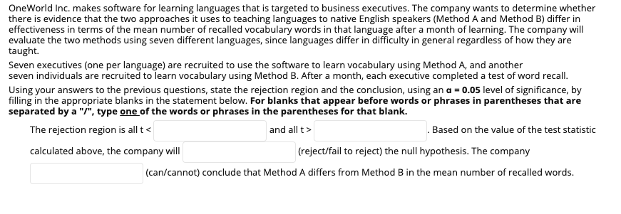 OneWorld Inc. makes software for learning