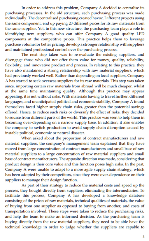 Please read the case given The company has