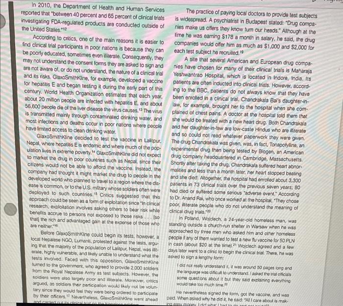 Case Study 2.2: Testing Drugs in the Developing