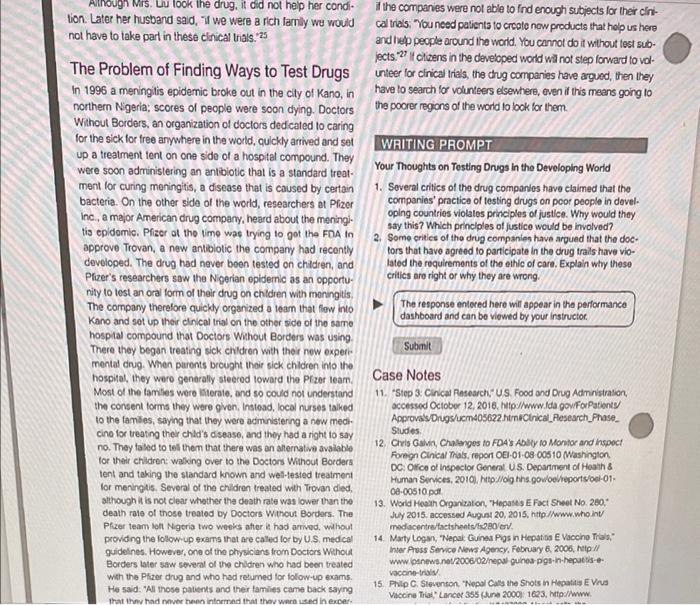 Case Study 2.2: Testing Drugs in the Developing